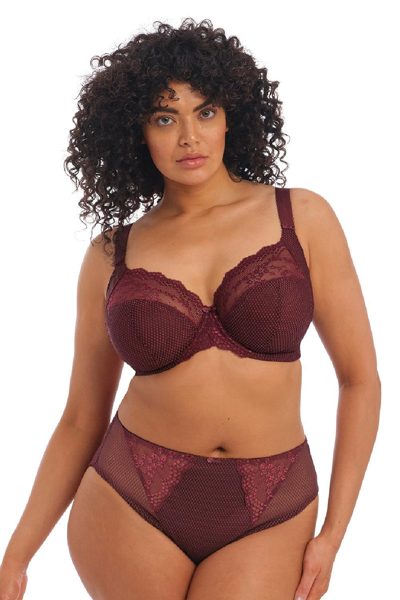 Elomi Charley High Leg Brief, Aubergine (EL4386)