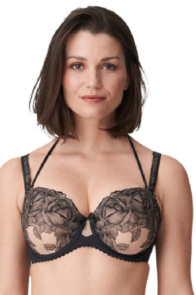 PrimaDonna Belgravia Vertical Seam Balcony Bra, Black (0163222)