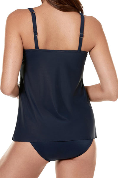 Miraclesuit Solid Surplice Tankini Top, Midnight (6533010)