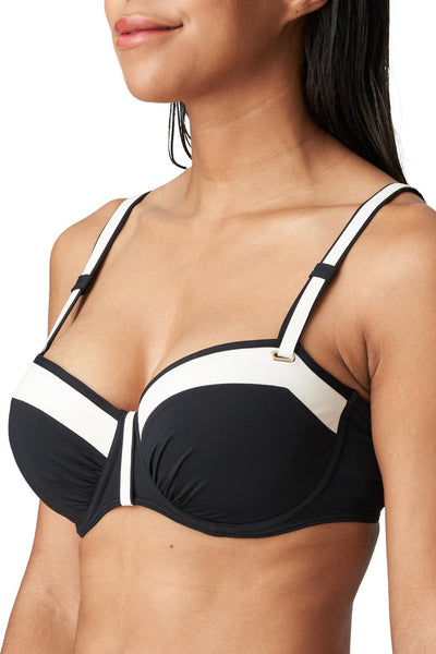 PrimaDonna Swim Istres Balcony Bikini Top, Black (4008516)