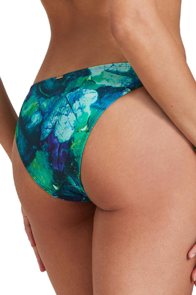 Aubade Deep Green Sea Brazilian Bikini Bottom, Peinture (IY22)