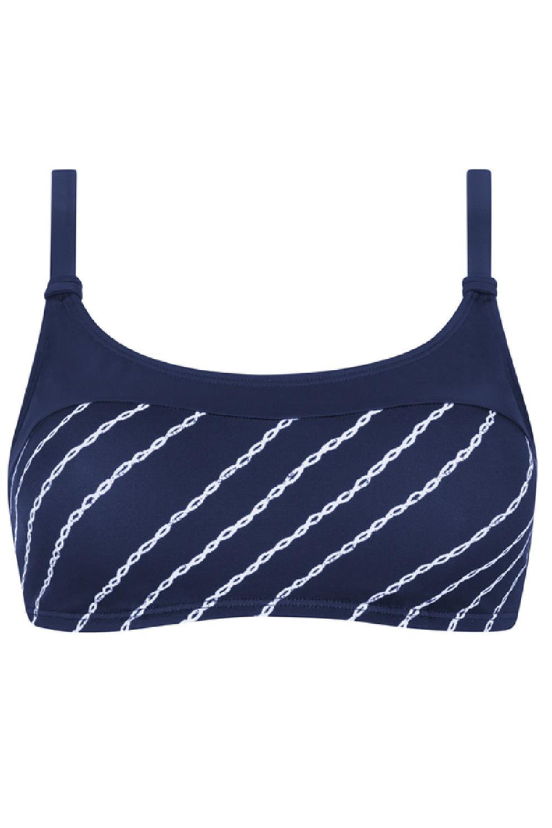 Amoena Timeless Chic Mastectomy Swim Bikini, Navy/White (71539)