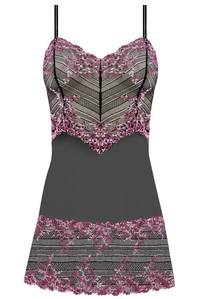 Wacoal Embrace Lace Chemise, Black/ Berry Multi (814191)