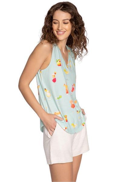 PJ Salvage Let's Drink About It Tank Top RHLDTK1-AQUA