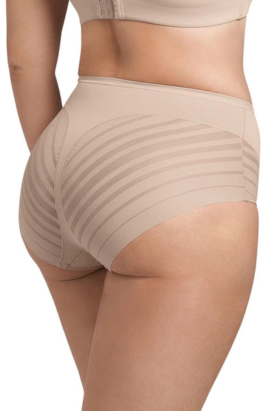 Leonisa Lace Stripe Undetectable Classic Shaper Panty 012903 Nude