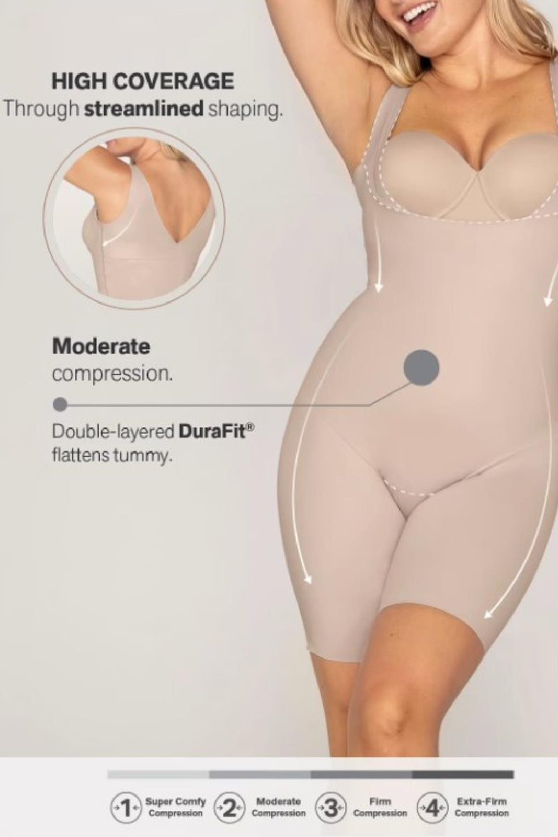 Leonisa Undetectable Step-In Mid-Thigh Body Shaper, Nude (018483)