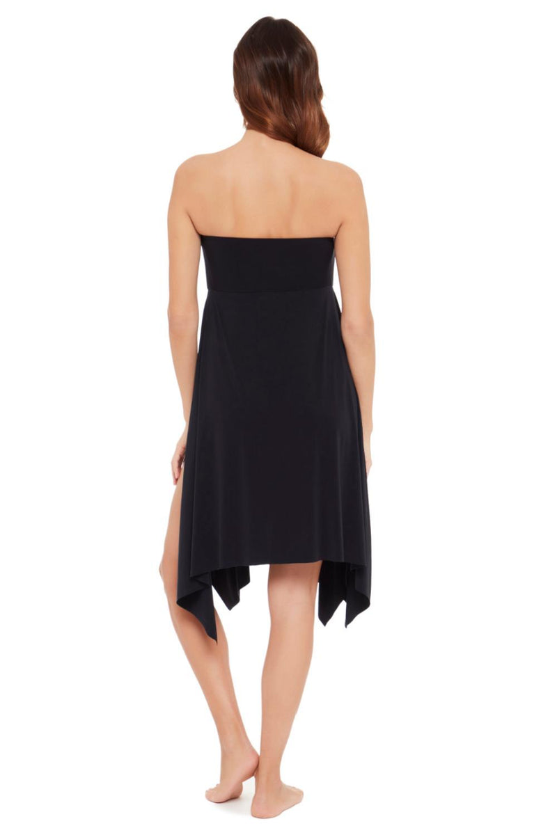 Magicsuit Jersey Handkerchief Convertible Cover Up Skirt Dress 6008009 Black