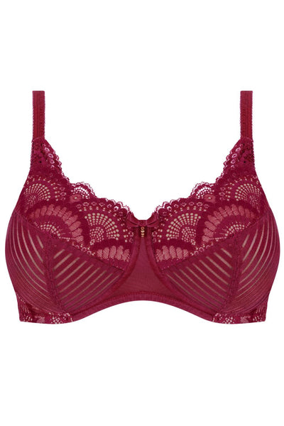 Amoena Karolina Padded Wire-Free Bra, Red/Nude (45024)