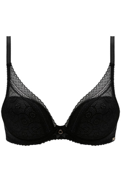 Chantelle Festivité Lace Plunge Bra, Black (C3682)