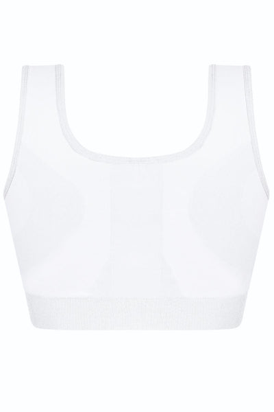 Amoena Pamela Seamless Post-Surgical Bra, White (45010)