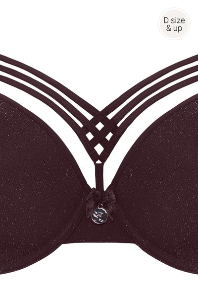 Marlies Dekkers Dame de Paris Plunge Bra, Aubergine (355311)