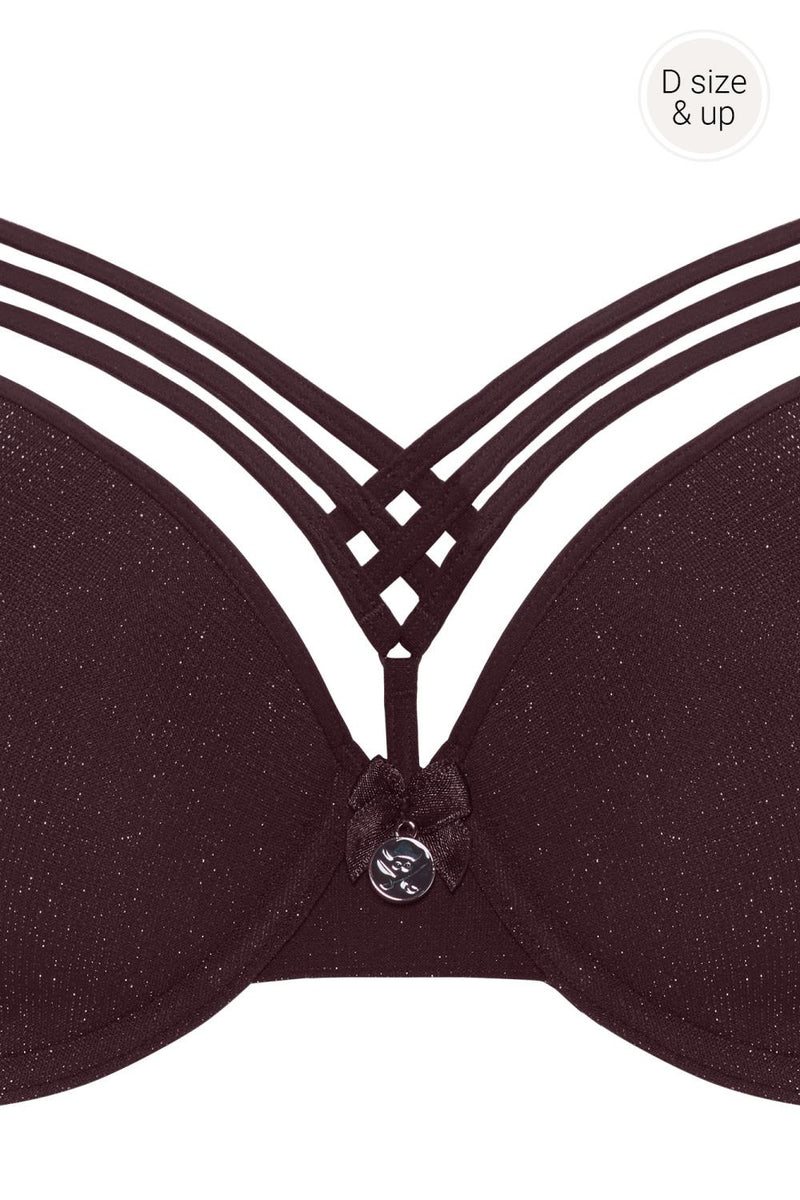 Marlies Dekkers Dame de Paris Plunge Bra, Aubergine (355311)