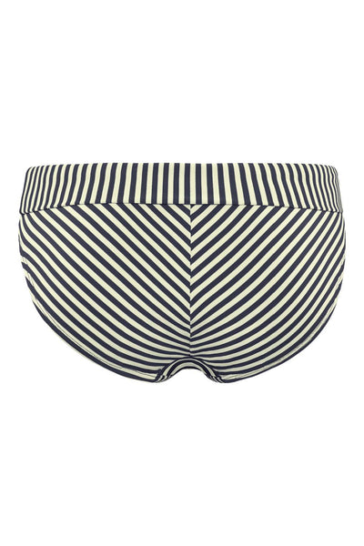 Marlies Dekkers Holi Vintage Fold Over Swim Bottom, Blue Ecru (18194)