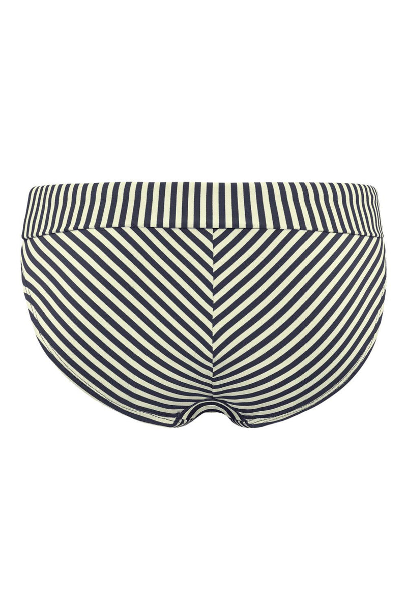 Marlies Dekkers Holi Vintage Fold Over Swim Bottom, Blue Ecru (18194)