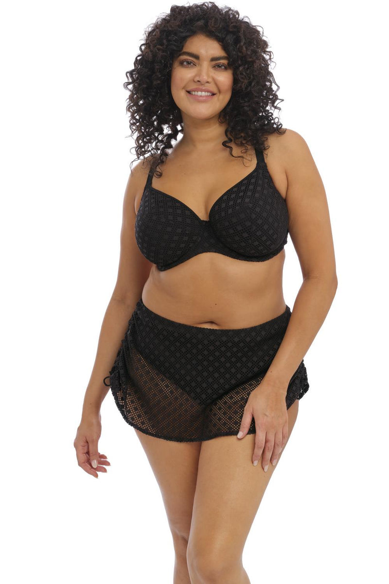 Elomi Bazaruto Skirted Bikini Brief, Black (ES800683)