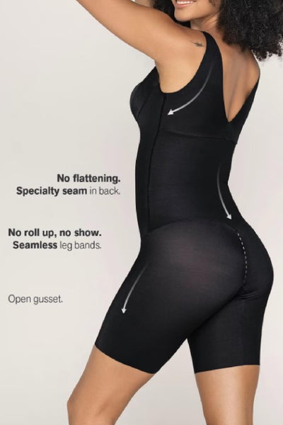 Leonisa Undetectable Step-In Mid-Thigh Body Shaper, Black (018483)