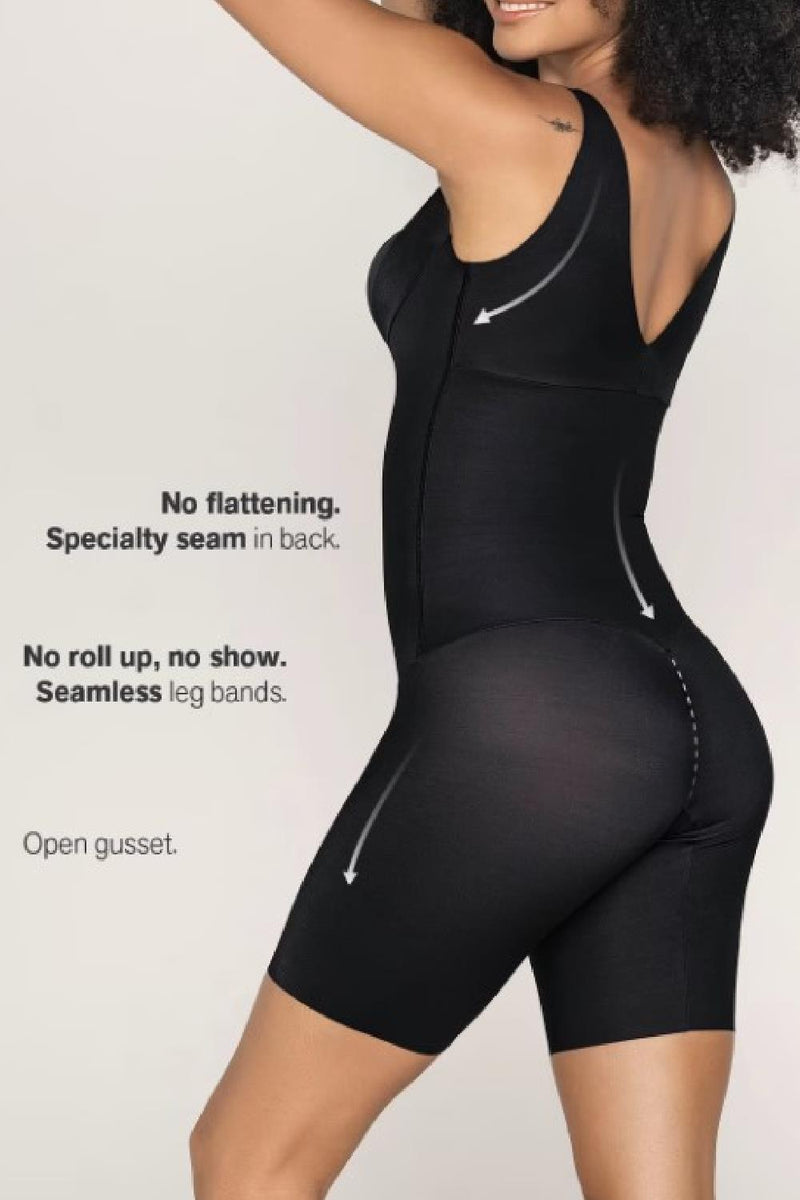 Leonisa Undetectable Step-In Mid-Thigh Body Shaper, Black (018483)
