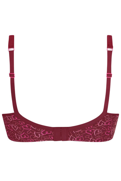 Amoena Mara Padded Wire-Free Bra, Burgandy (45037)