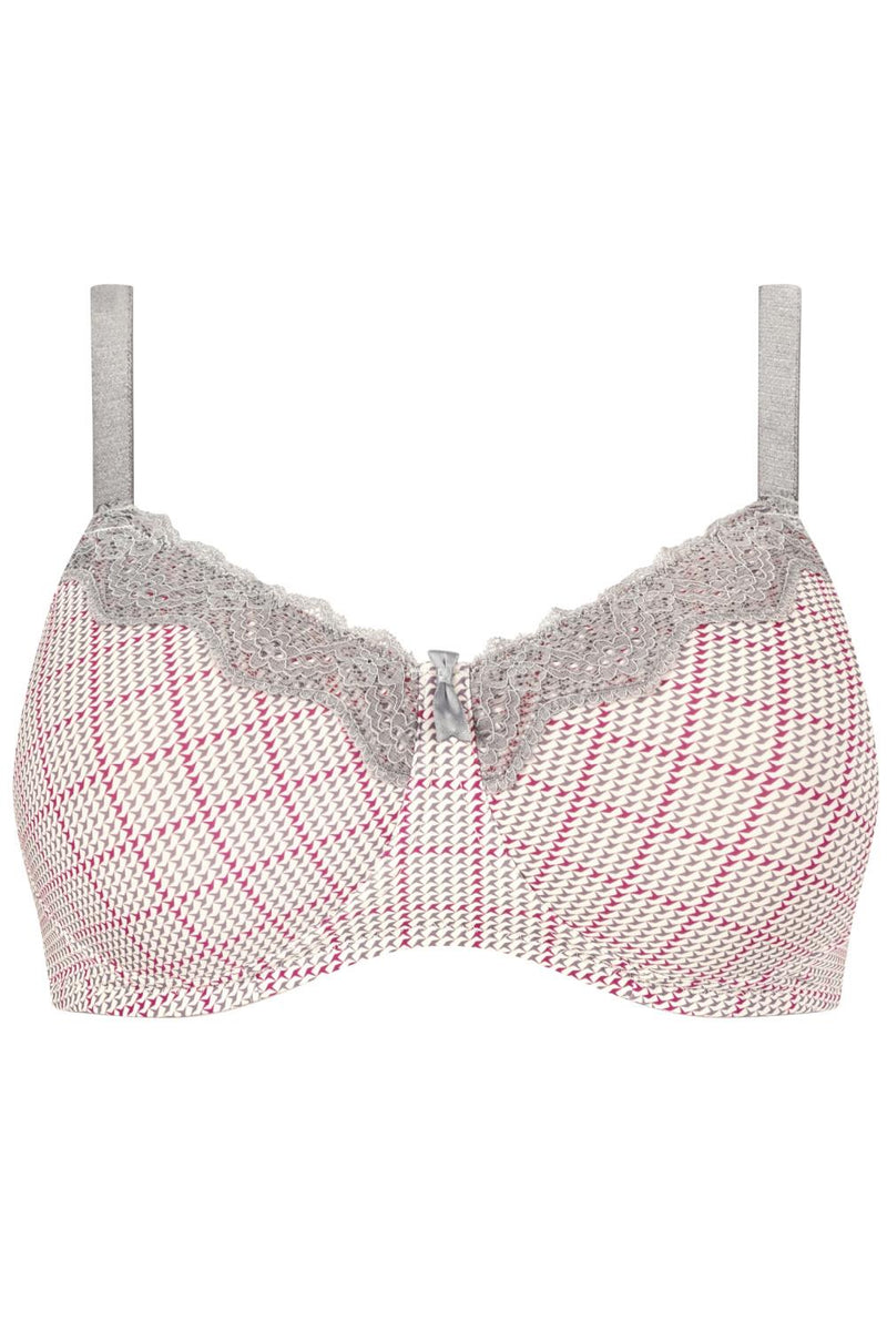 Amoena Luna Padded Wire-Free Bra, Grey Multi (45027)