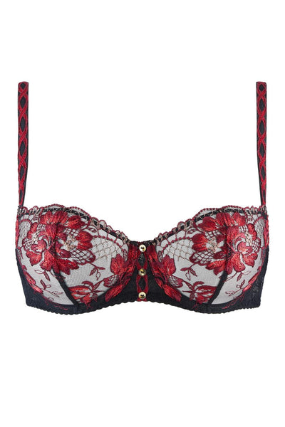 Aubade MÉLODIE D’ÉTÉ Half cup bra, Black Cherry (ICF14)