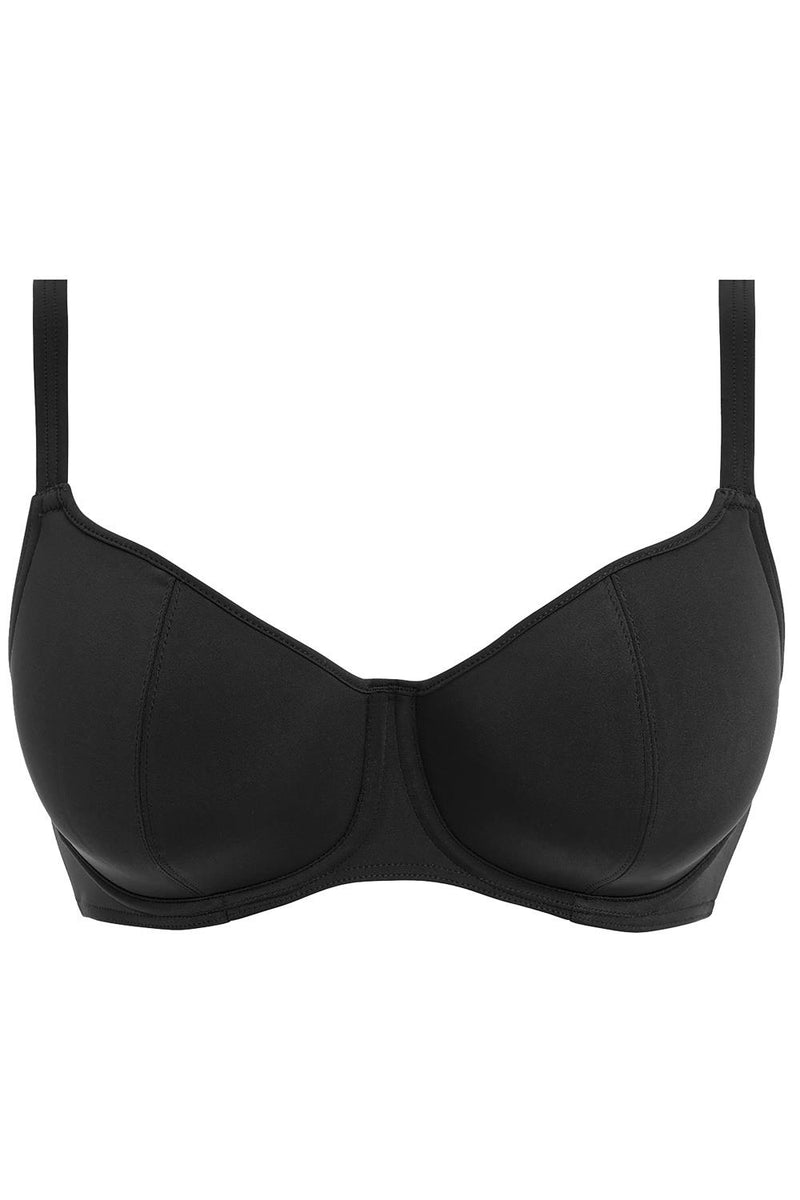 Freya Jewel Cove Sweetheart Swim Bikini, Plain Black (AS7231)