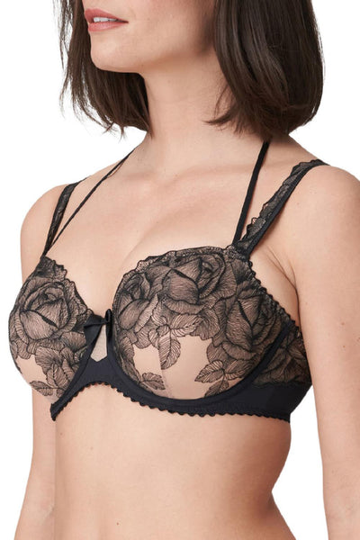 PrimaDonna Belgravia Vertical Seam Balcony Bra, Black (0163222)