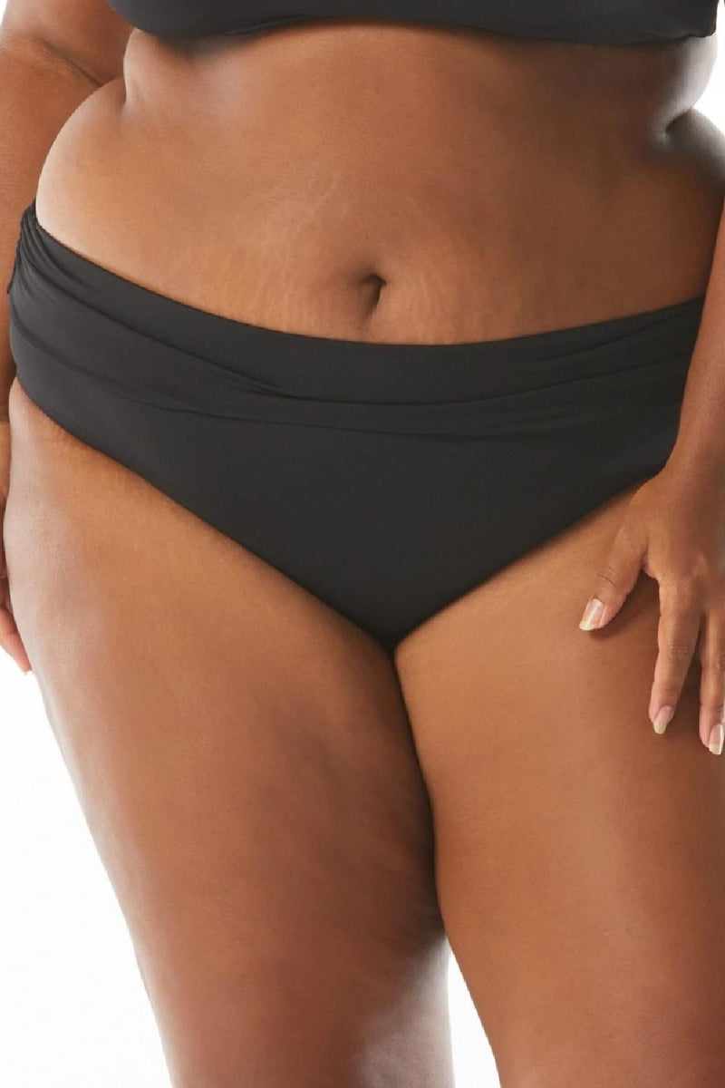 Coco Reef Impulse Rollover Bikini Bottom, Black (U95208)