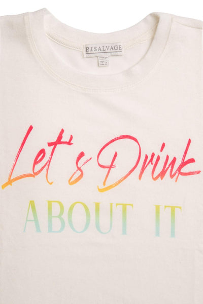 PJ Salvage Let's Drink About It Tank RHLDTK2-IVORY