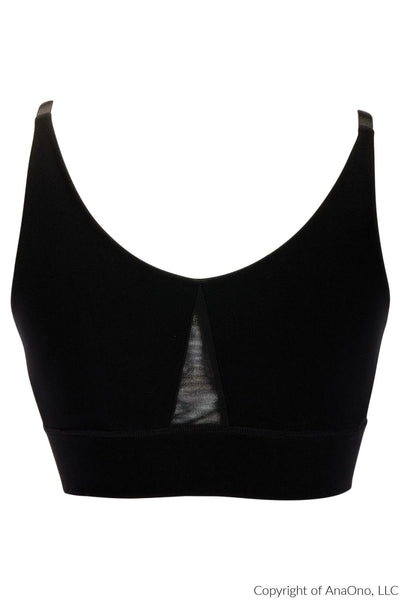 AnaOno Leslie Mastectomy Leisure Bra, Black (AO-027)