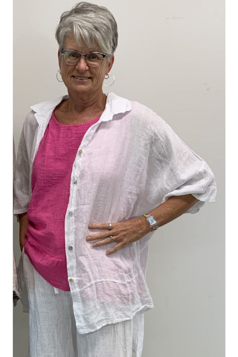 Plum Loco Linen Tunic Top / Jacket AS22338