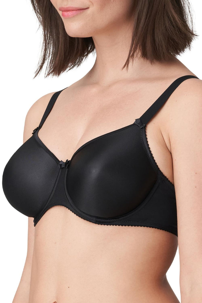 PrimaDonna Satin Non Padded Seamless Full Cup Bra, Black (0161330)