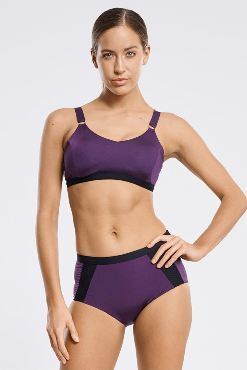 Plum High Waist Swim Bottom A9036BB