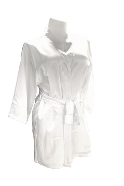 iCollection Bride Satin Robe, White 7847