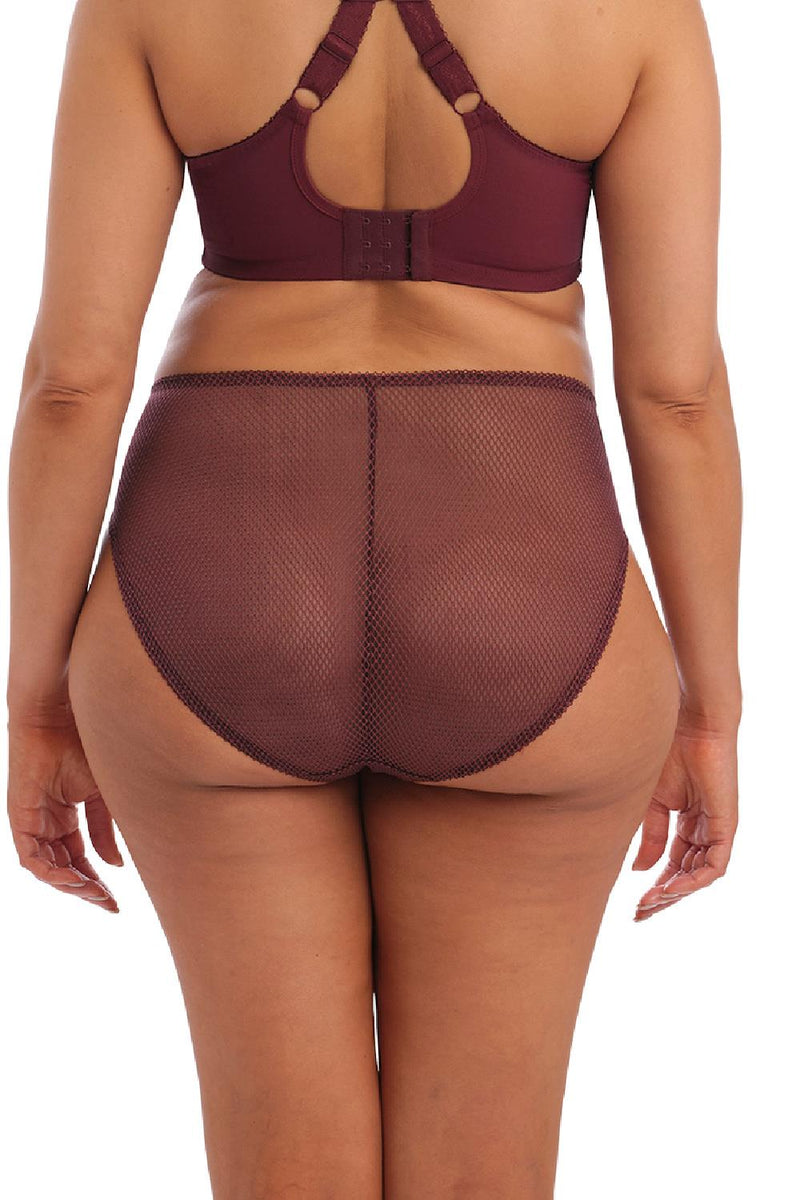 Elomi Charley High Leg Brief, Aubergine (EL4386)