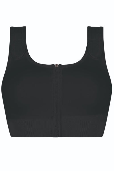 Amoena Pamela Seamless Post-Surgical Bra, Black (45011)