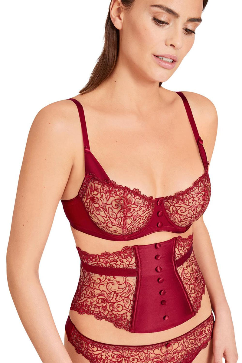 Aubade Half Cup Bra, Red Rubis (UCF14) KARL LAGERFELD X AUBADE