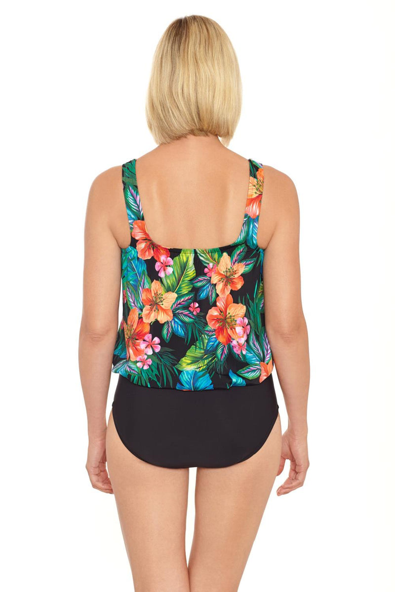 Penbrooke aste of Tropic Mastectomy Blouson, Black Multi 5550689M