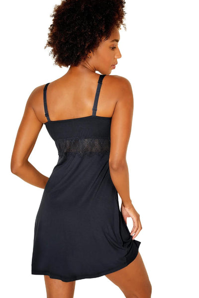 Cosabella Allure Sleep Curvy Chemise, Black (ALLSW2722)