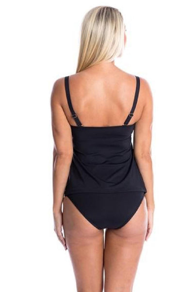 TOGS Essentials Ombre 2pc Tankini, Black 20CS114