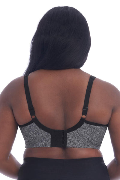 Goddess Sport Soft Cup Sports Bra, Pewter Heather (GD6913)