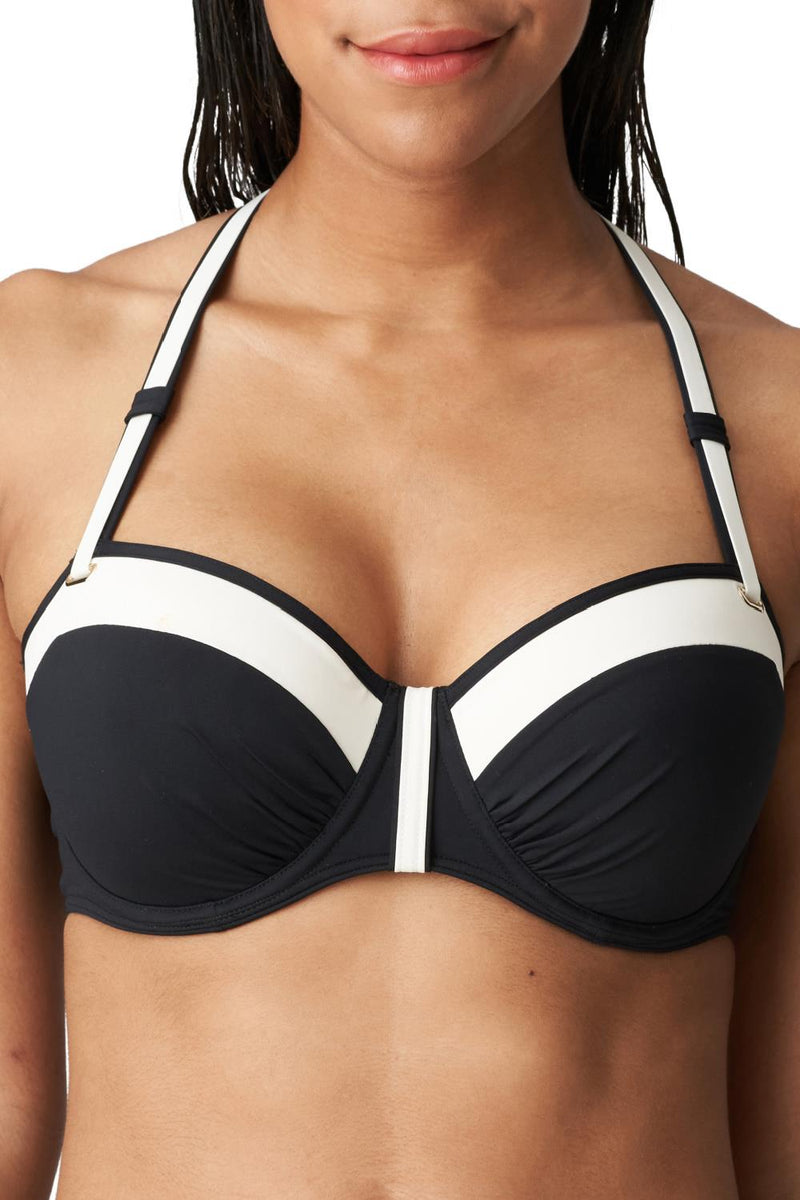 PrimaDonna Swim Istres Balcony Bikini Top, Black (4008516)