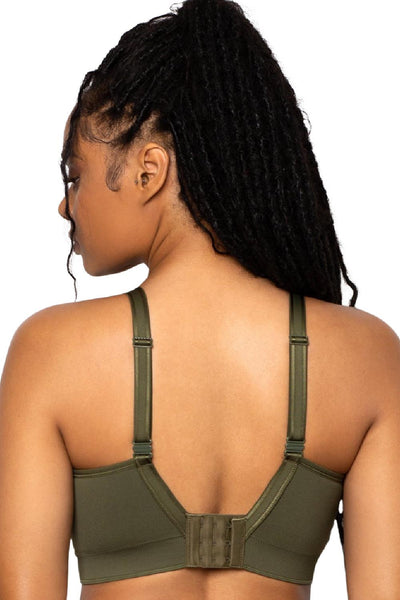 Curvy Couture Smooth Seamless Comfort Wireless Bra, Olive night (1331)