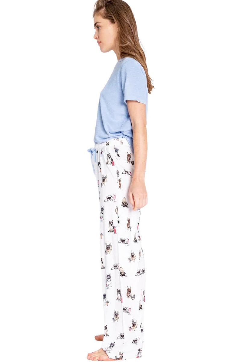 PJ Salvage Playful Prints Pant RDPPP-WHITE