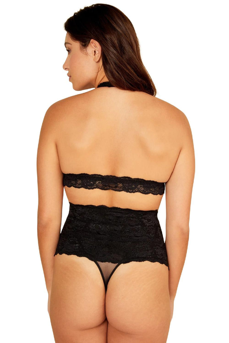 Cosabella Never Say Never High Waisted Thong Shapewear, Black (NEVES03)