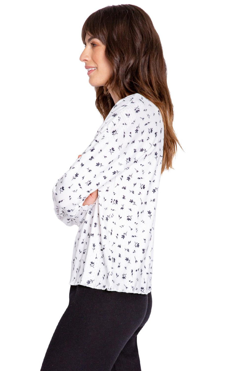 Around The Edges L/S Top REAELS-IVORY
