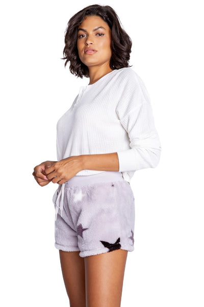 PJ Salvage Plush & Thermal Stars Shorts, Light Grey (REPTS)