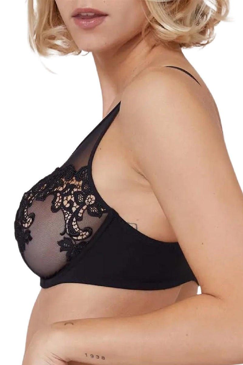 Simone Perele SAGA Full Coverage Plunge Bra, Black (15C319)