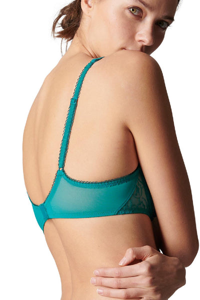 Simone Perele Opaline Underwired Plunge Bra, Emerald (1B2323)