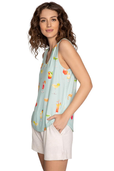 PJ Salvage Let's Drink About It Tank Top RHLDTK1-AQUA