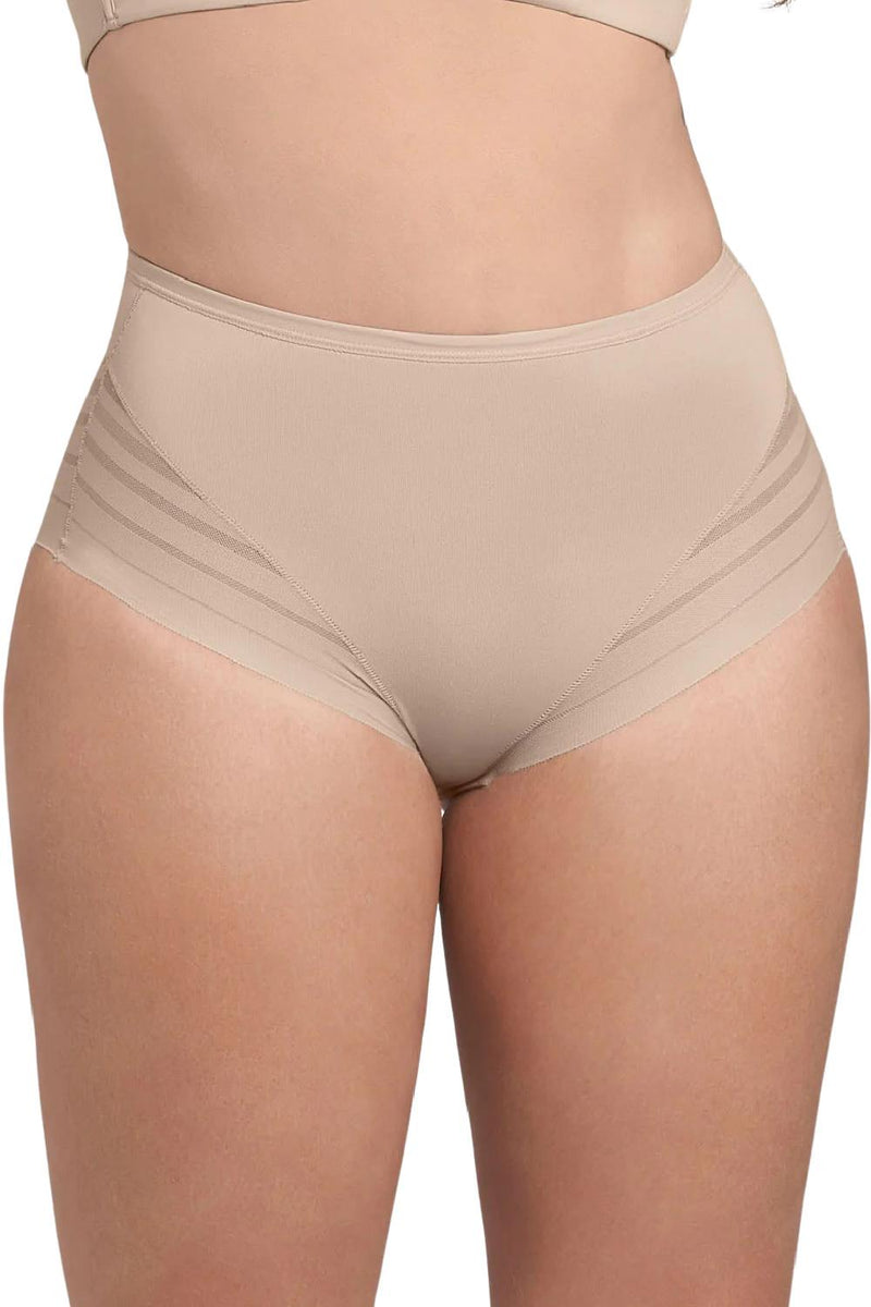 Leonisa Lace Stripe Undetectable Classic Shaper Panty 012903 Nude